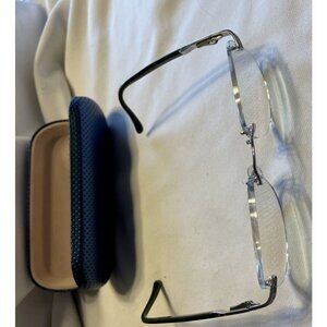 Daniel Swarovski Rimless Glasses 23K Gold Plated Frame Austria W/ Case